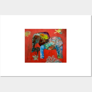 Red Elephants Posters and Art